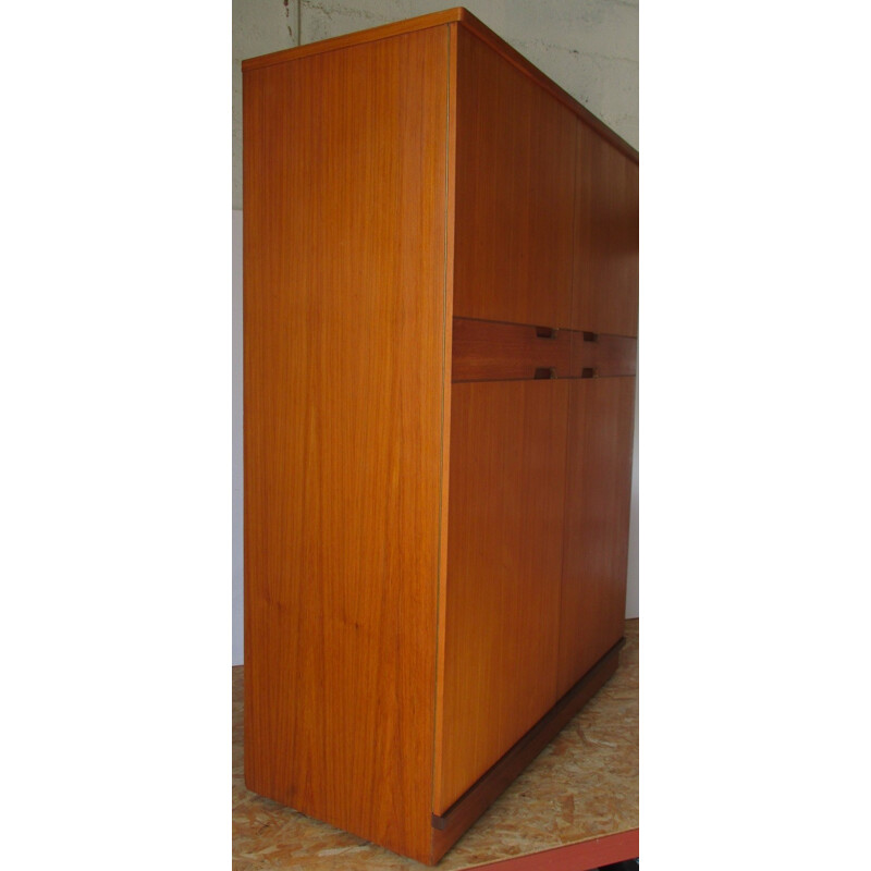 Vintage cabinet in teak by G. Hoffstead for Uniflex - 1960s
