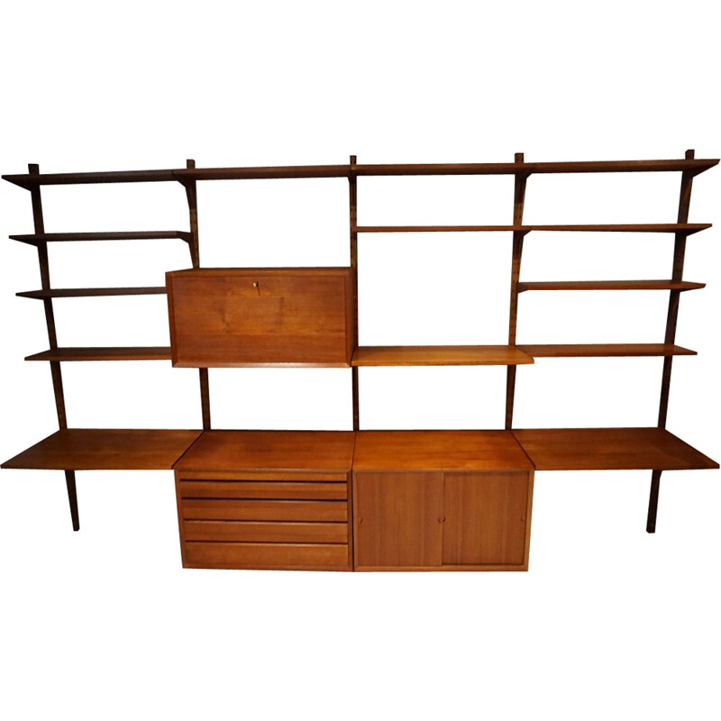 Large Scandinavian Teak Bookcase by P. Cadovius - 1960s 