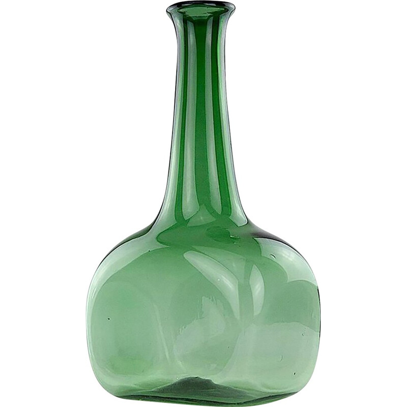 Glass vintage green Vase - 1960s