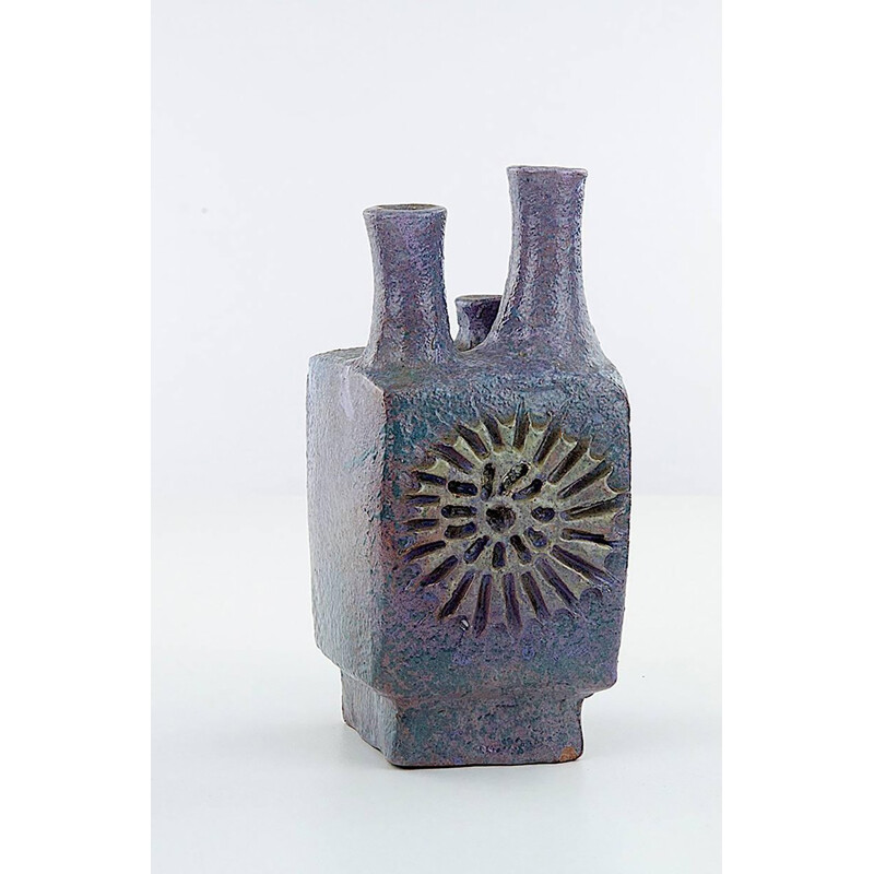 Vase de poterie vintage en céramique - 1960