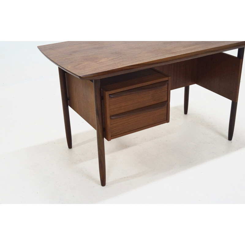 Mid-Century Teak Cow Horn Desk from Tijsseling - 1950s