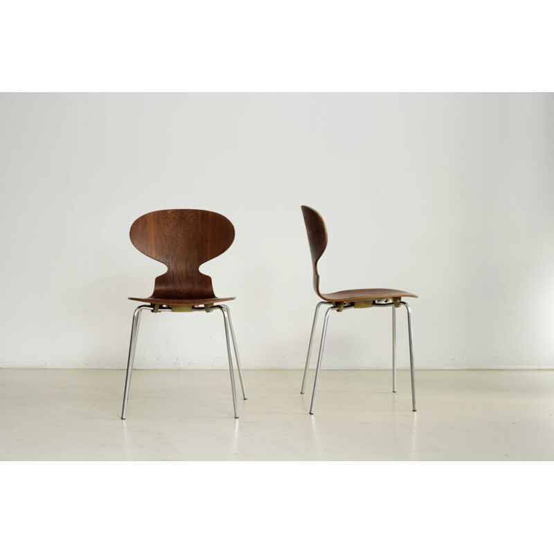 Paire de chaises 3101 vintage d'Arne Jacobsen pour Fritz Hansen - 1970