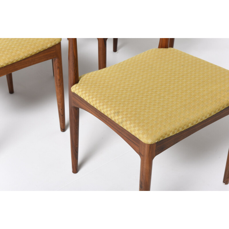 Set of 6 vintage chairs in rosewood by Johannes Andersen for Christian Linneberg - 1960s 