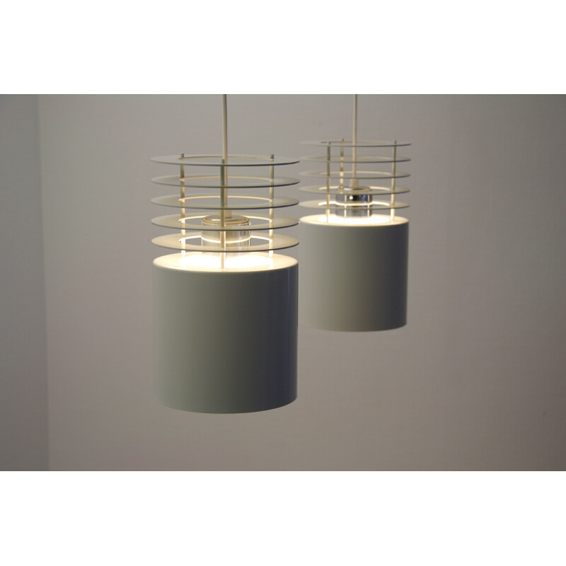 Pair of Danish "Hydra 1" hanging lamps by Jo Hammerborg for Fog and Morup - 1960s
