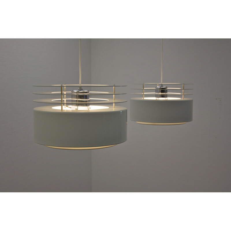 Pair of Danish "Hydra 2" hanging lamps by Jo Hammerborg for Fog and Morup - 1960s