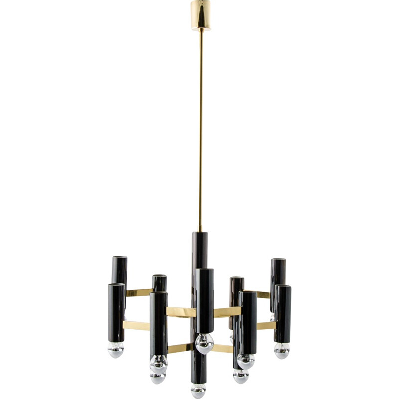 Vintage chandelier by Gaetano Sciolari for SA Boulanger - 1960s