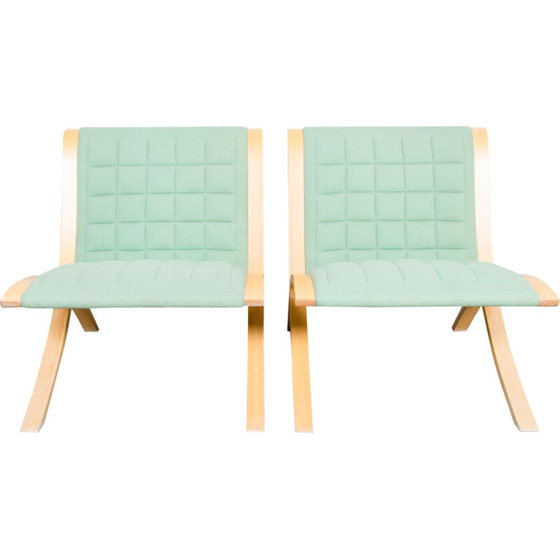 Paar Ax fauteuils van Orla Molgaard en Peter Hvidt voor Fritz Hansen - 1970