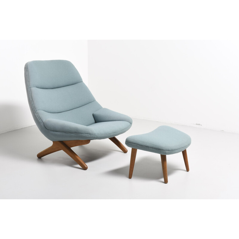 ML91 Armchair and ottoman vintage by Illum Wikkelso - 1960s
