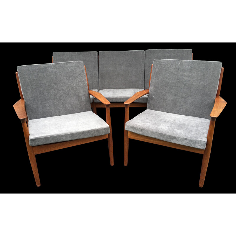 Teak linving room set by Grete Jalk - 1960s