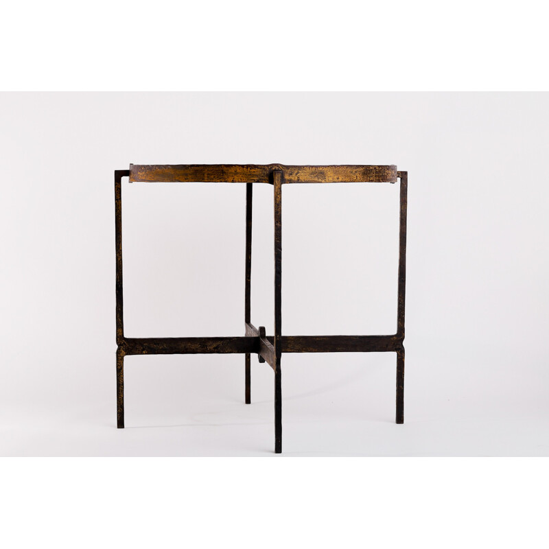 Hungarian Wrought Iron Side Table - 1970s