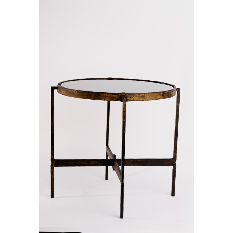 Hungarian Wrought Iron Side Table - 1970s