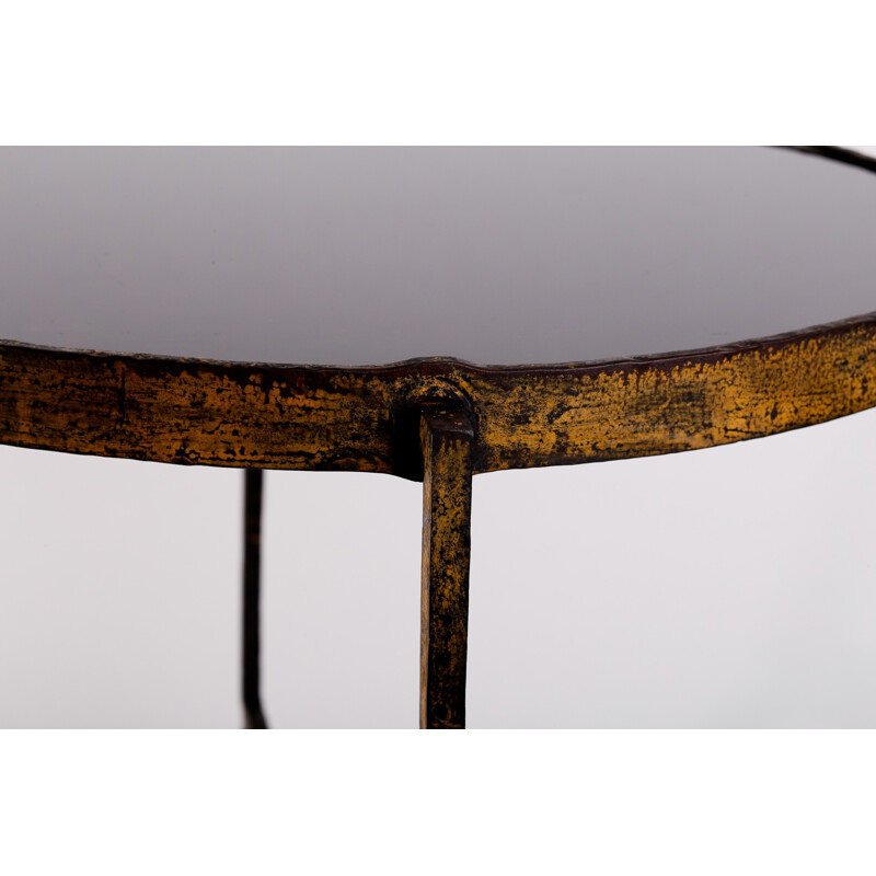 Hungarian Wrought Iron Side Table - 1970s