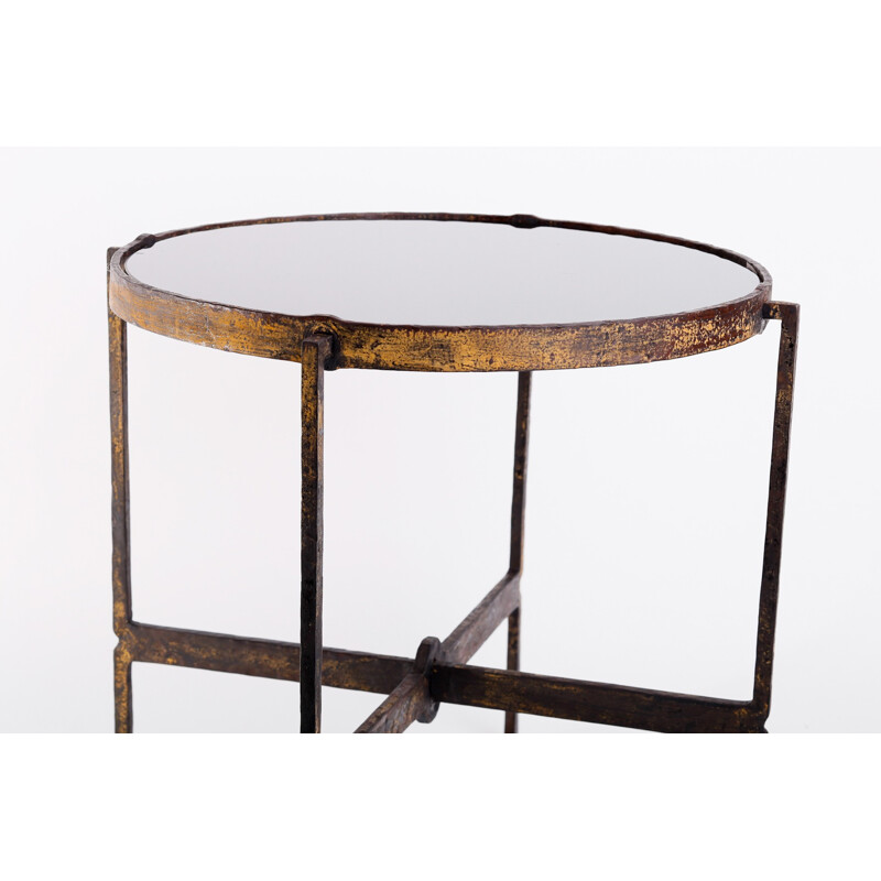 Hungarian Wrought Iron Side Table - 1970s