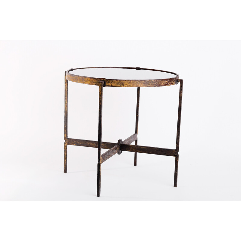 Hungarian Wrought Iron Side Table - 1970s