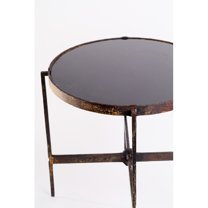 Hungarian Wrought Iron Side Table - 1970s