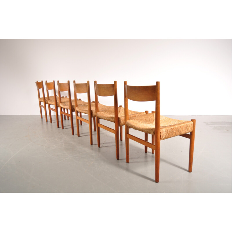 Set of 6 Dining Chairs vintage by Hans J. WEGNER - 1950s