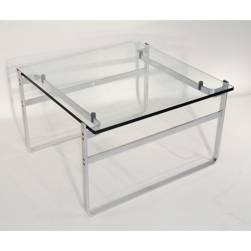 Coffee table in glass, Preben FABRICIUS and Jorgen KASTHOLM - 1970s