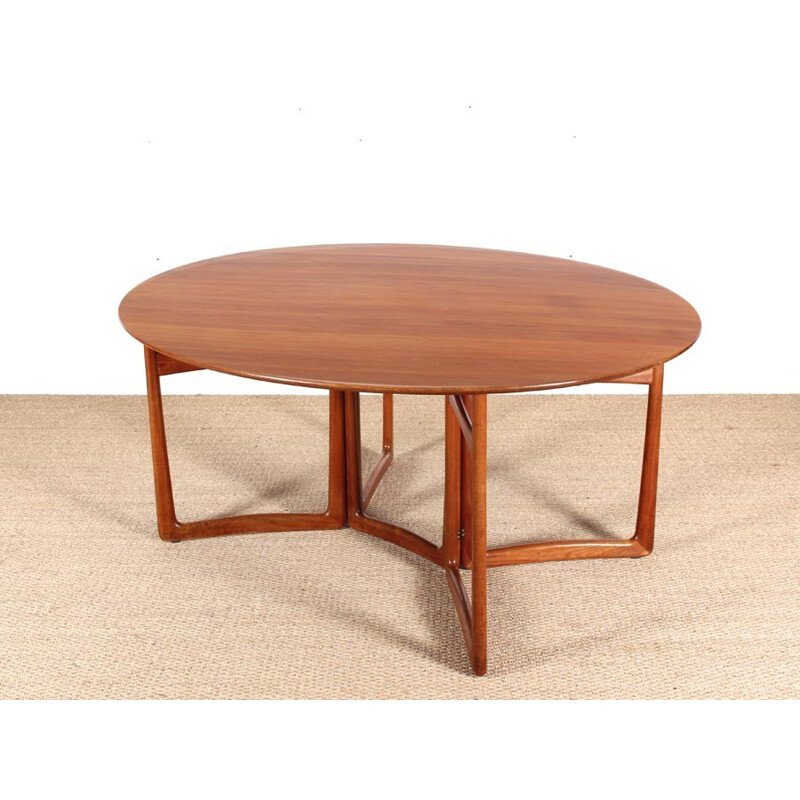 Skandinavischer Vintage-Tisch aus massivem Teakholz von Peter Hvidt und Orla Mølgaard Nielsen, 1960