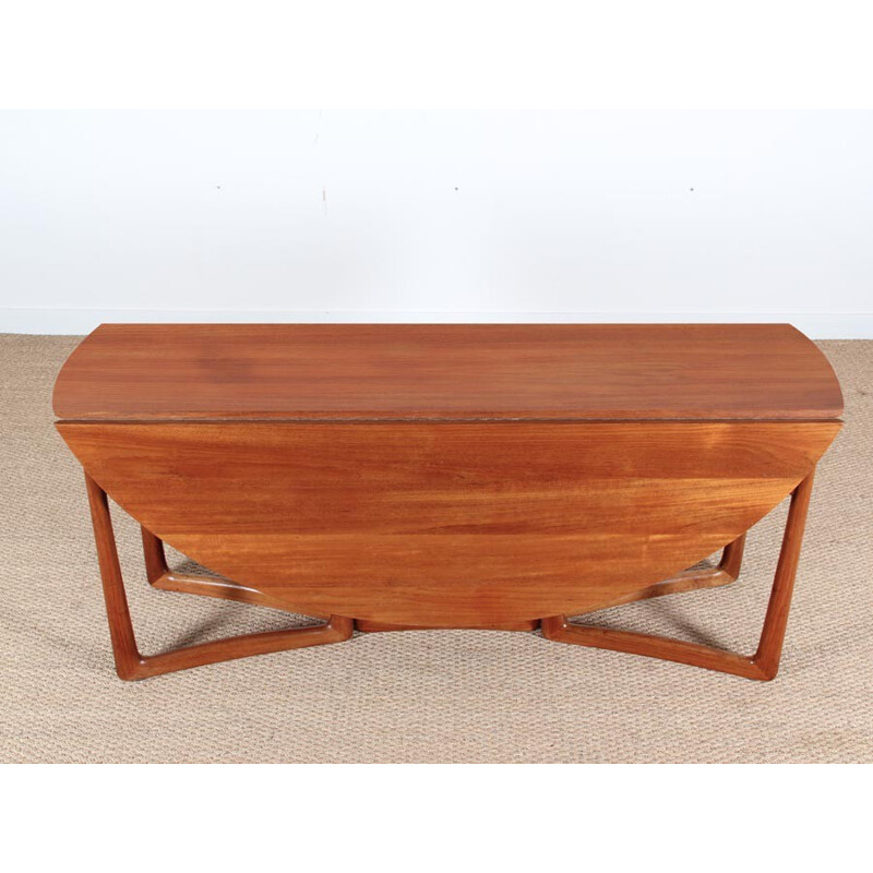 Mesa escandinava Vintage em teca sólida de Peter Hvidt e Orla Mølgaard Nielsen, 1960