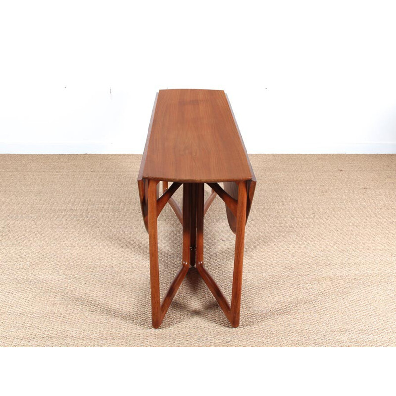 Tavolo scandinavo vintage in teak massiccio di Peter Hvidt e Orla Mølgaard Nielsen, 1960