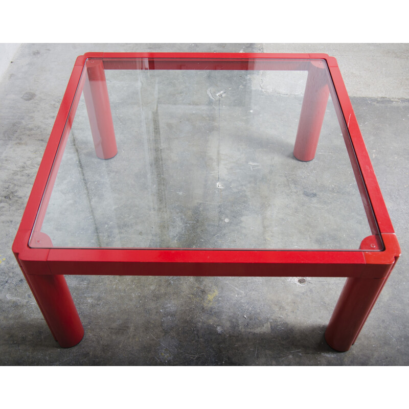 Mesa de centro roja vintage de Kho Liang le para Artifort, 1970