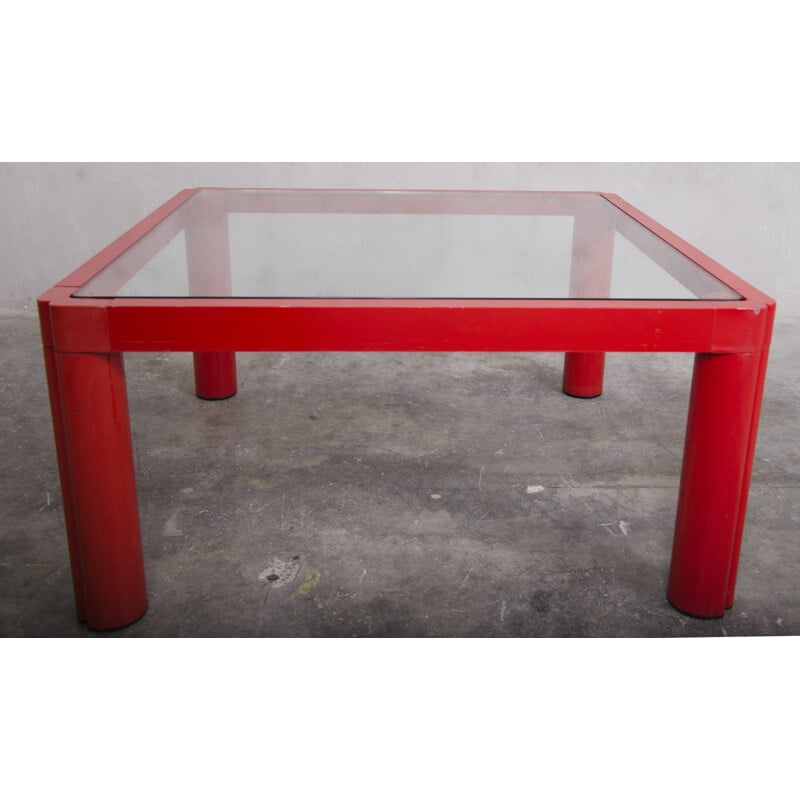 Tavolino rosso vintage di Kho Liang le per Artifort, 1970