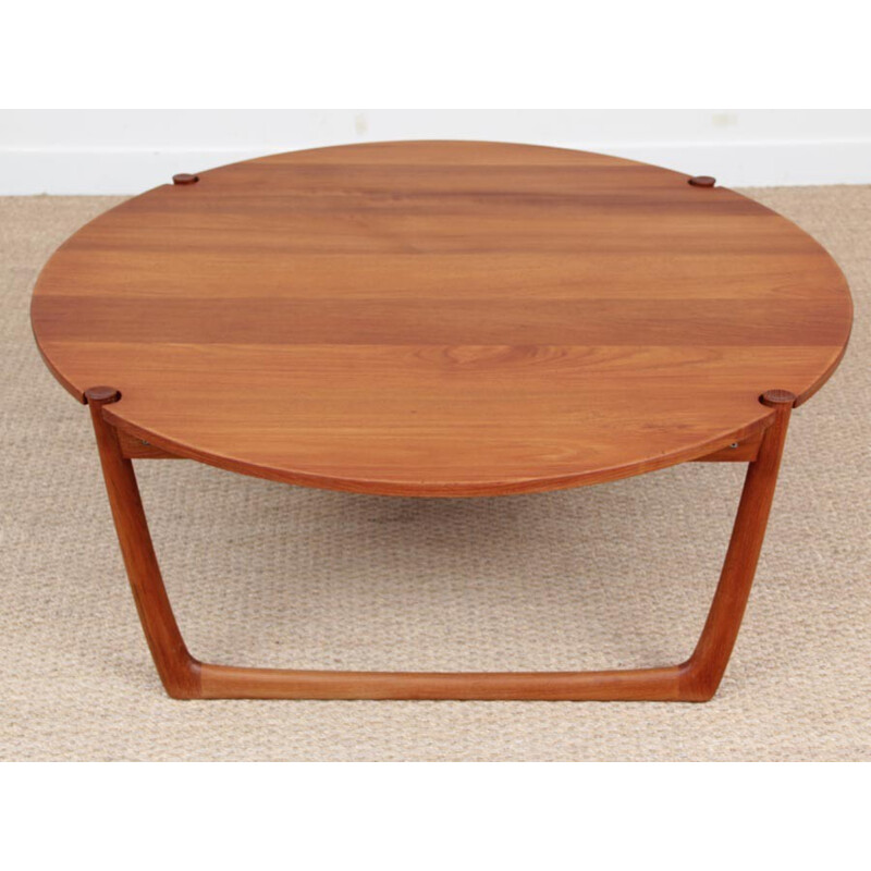 Vintage Scandinavian coffee Table in teak by Peter Hvidt & Orla Molgaard Nielsen - 1960s