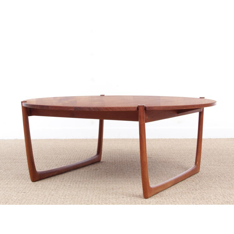 Vintage Scandinavian coffee Table in teak by Peter Hvidt & Orla Molgaard Nielsen - 1960s