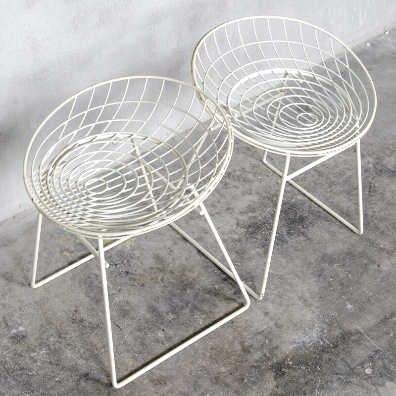 Pair of "KM05" stools by Cees Braakman for Pastoe - 1950s