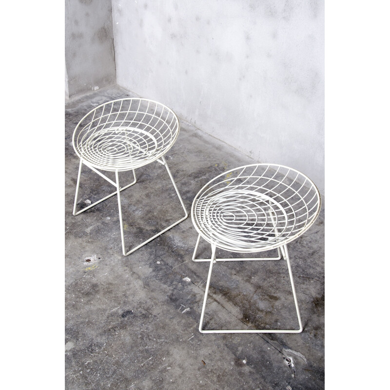 Pair of "KM05" stools by Cees Braakman for Pastoe - 1950s