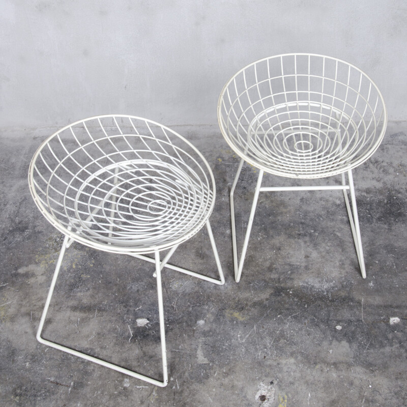 Pair of "KM05" stools by Cees Braakman for Pastoe - 1950s