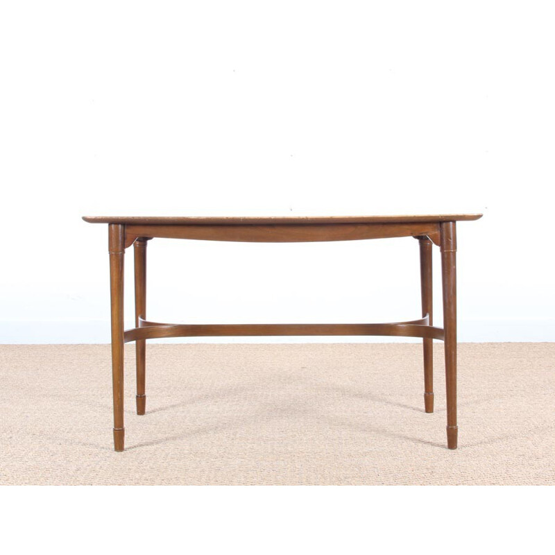 Scandinavian walnut coffee table - 1950s