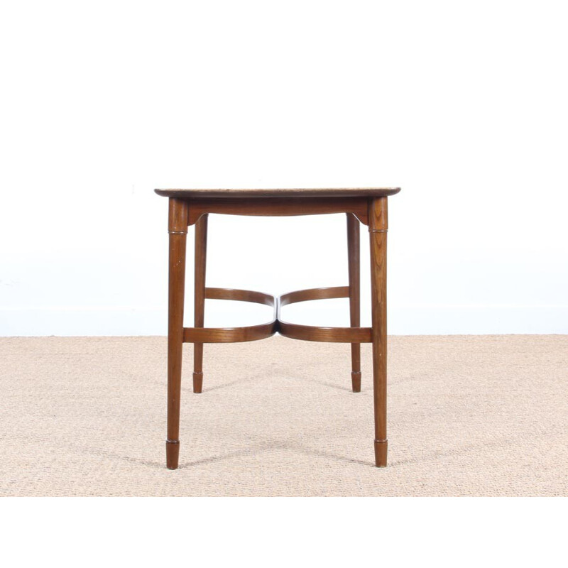 Scandinavian walnut coffee table - 1950s