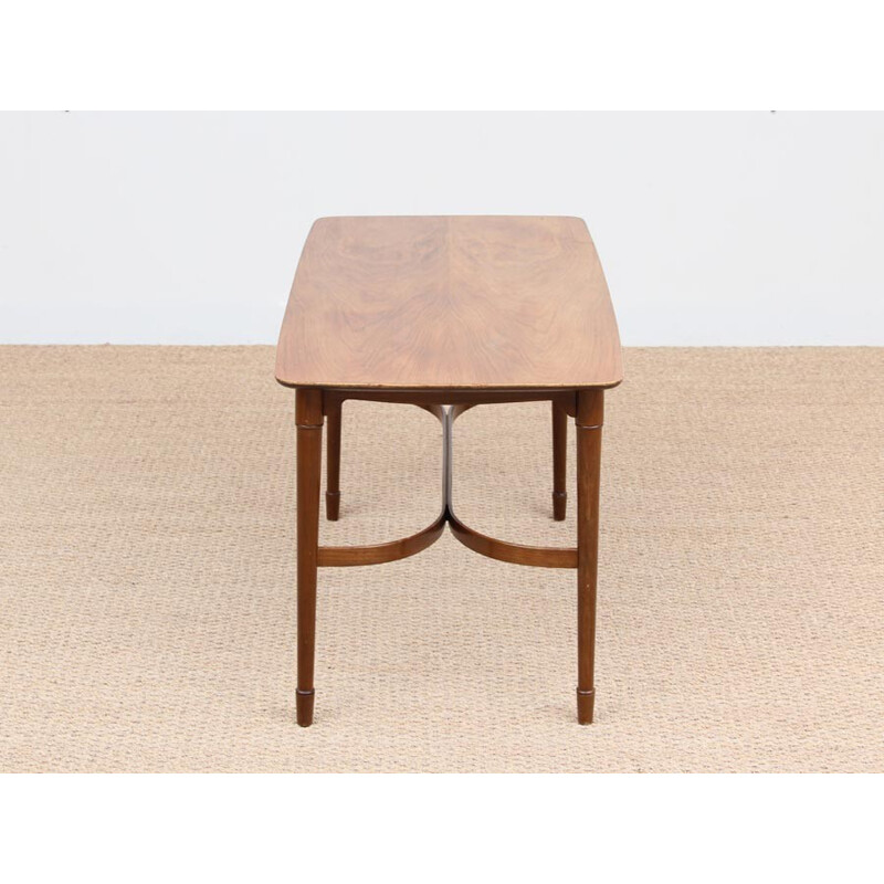 Scandinavian walnut coffee table - 1950s