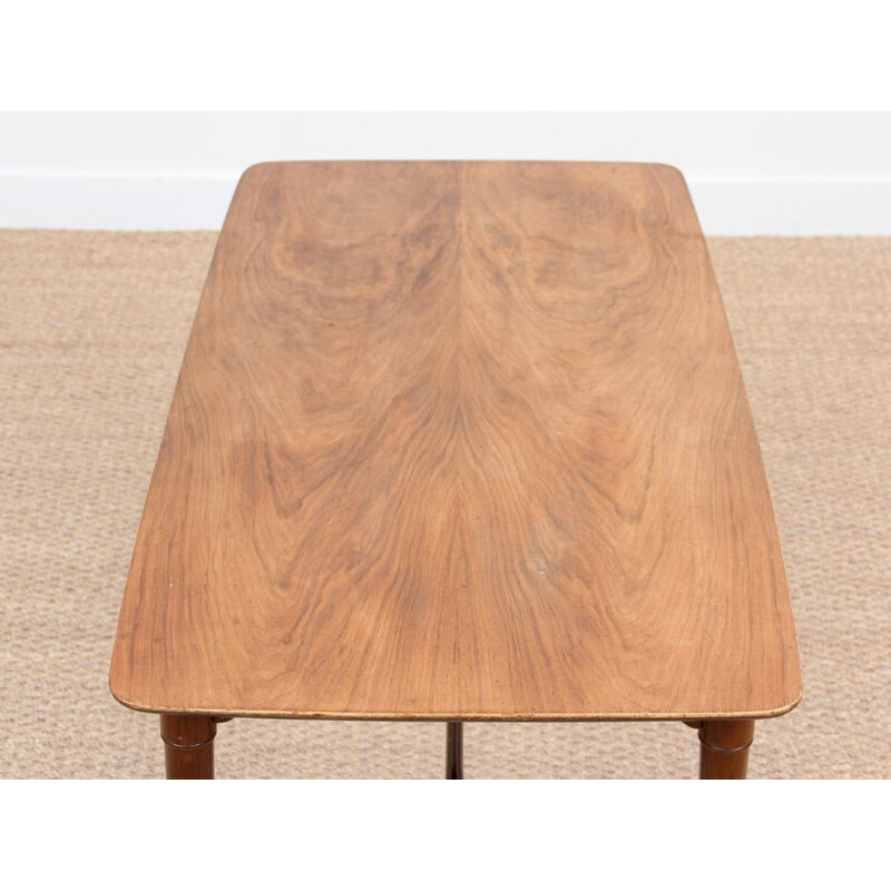 Scandinavian walnut coffee table - 1950s