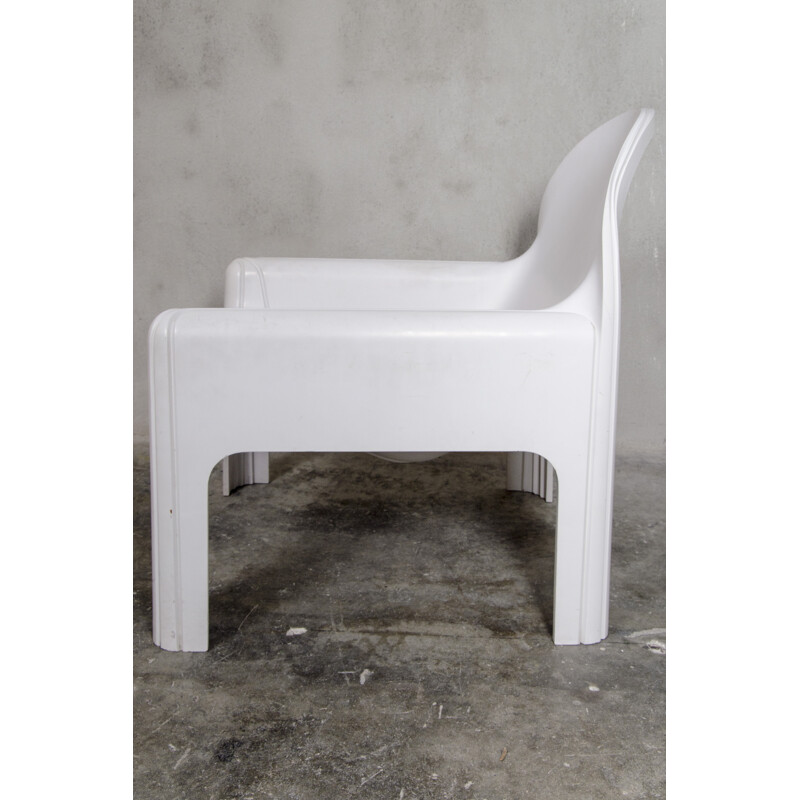 Paire of White Model 4794 Lounge armhairs by Gae Aulenti for Kartell - 1974