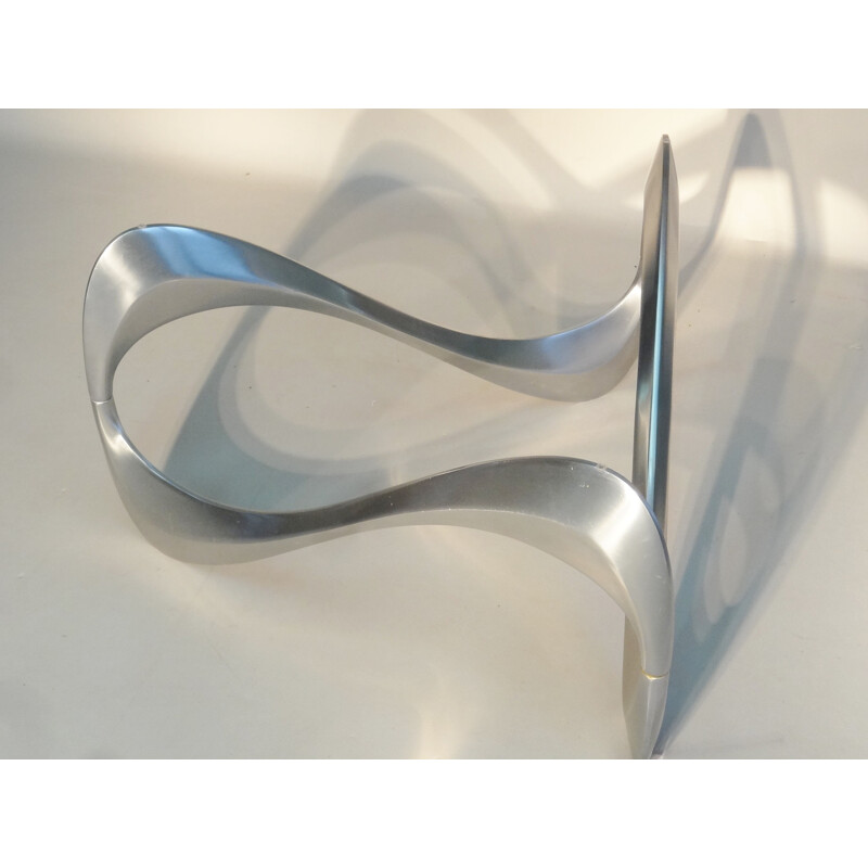 Coffee table "snake" in glass, Knut HESTERBERG - 1970s