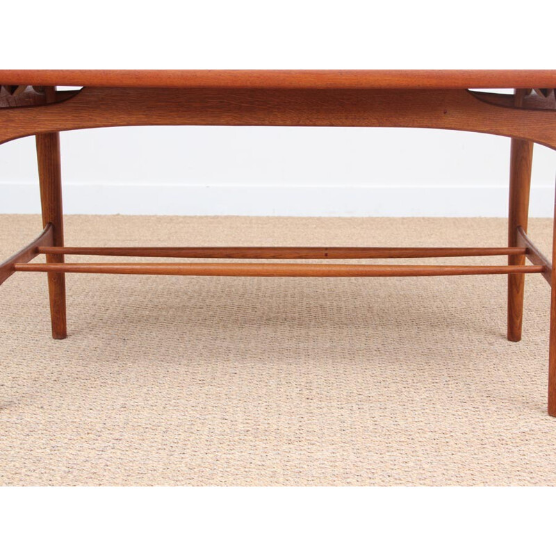 Table basse vintage scandinave en teck - 1950