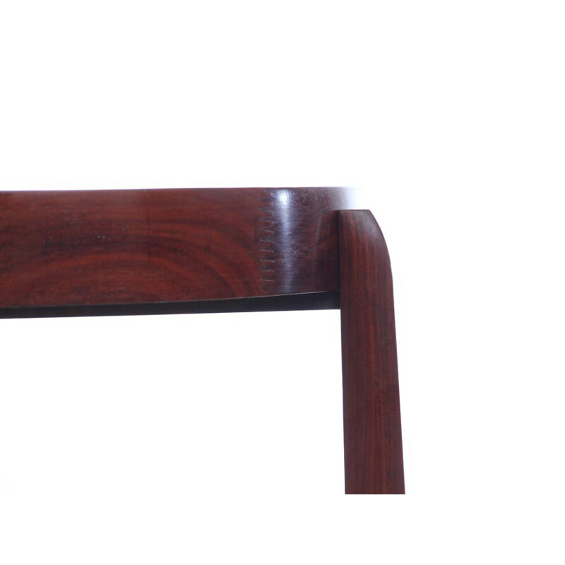 Teak serving table with double tray on wheels by Uno Kristiansson - 1950s