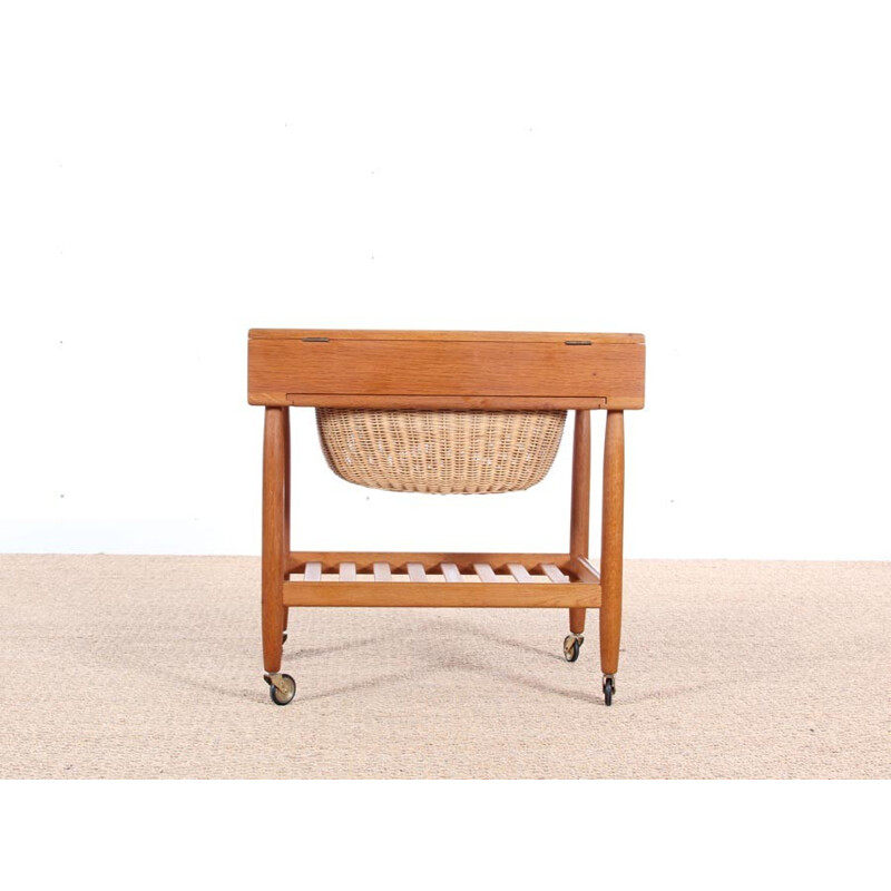 Scandinavian sewing box in oakwood by Ejvind A. Johansson for FDB - 1960s