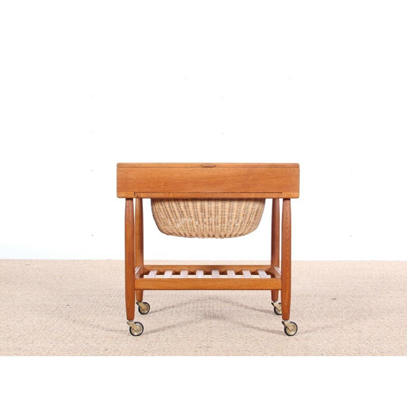 Scandinavian sewing box in oakwood by Ejvind A. Johansson for FDB - 1960s