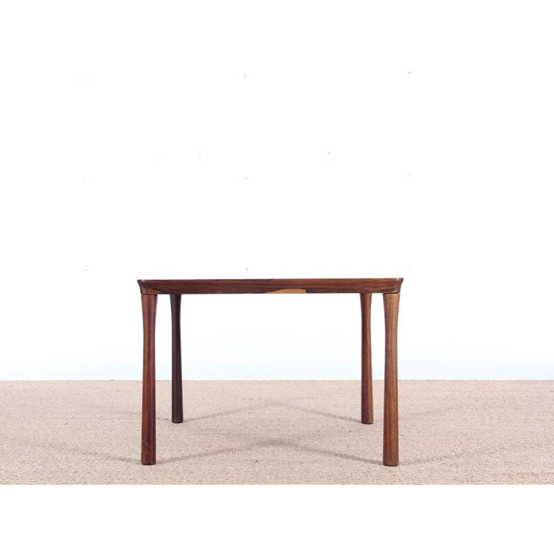 Mesa de café quadrada escandinava Colorado no Rio Rosewood, Suécia 1950