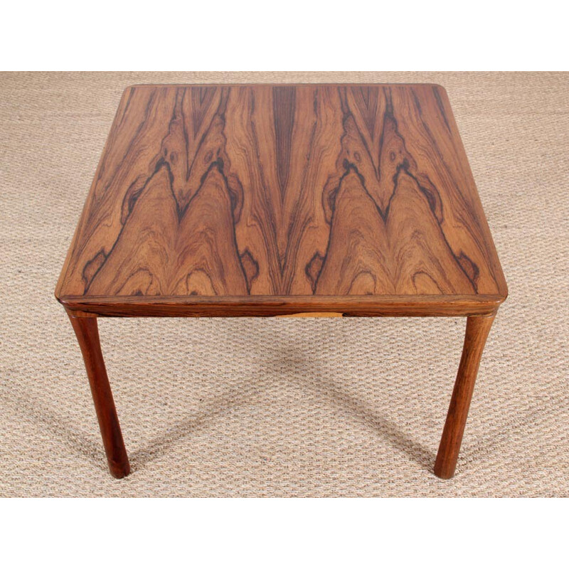 Mesa de café quadrada escandinava Colorado no Rio Rosewood, Suécia 1950