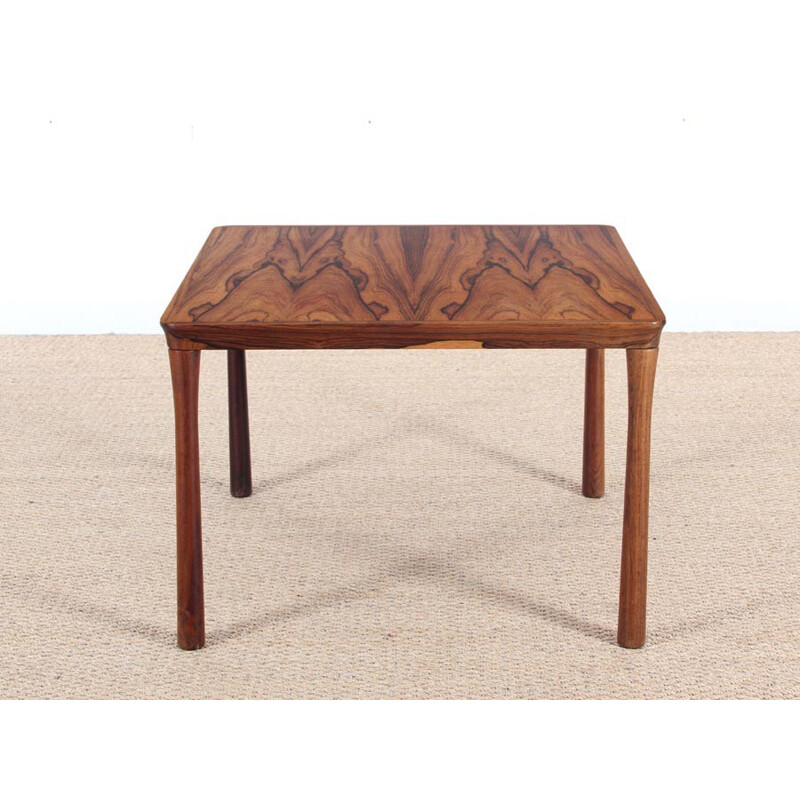 Mesa de café quadrada escandinava Colorado no Rio Rosewood, Suécia 1950