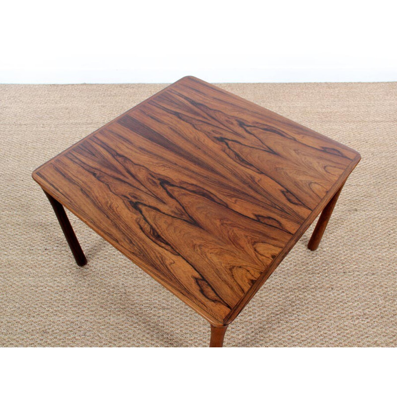 Vintage square Scandinavian coffee table Colorado in rosewood from Rio, Sweden 1950