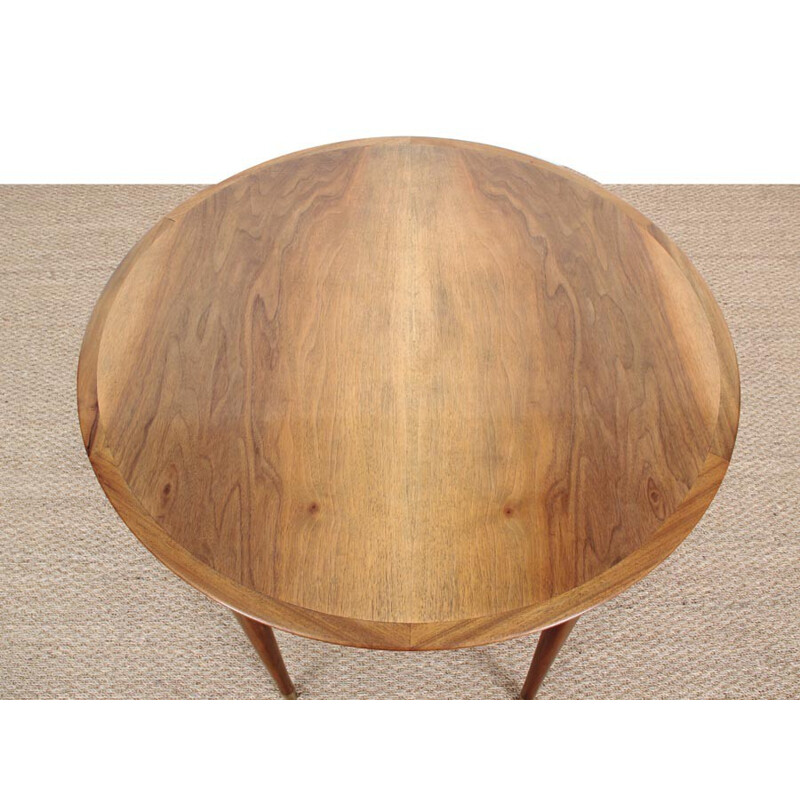 Scandinavian vintage walnut coffee table by Ole Wanscher for Andreas Jeppe Iversen, 1950