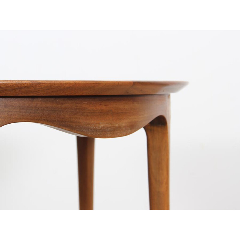 Scandinavian vintage walnut coffee table by Ole Wanscher for Andreas Jeppe Iversen, 1950