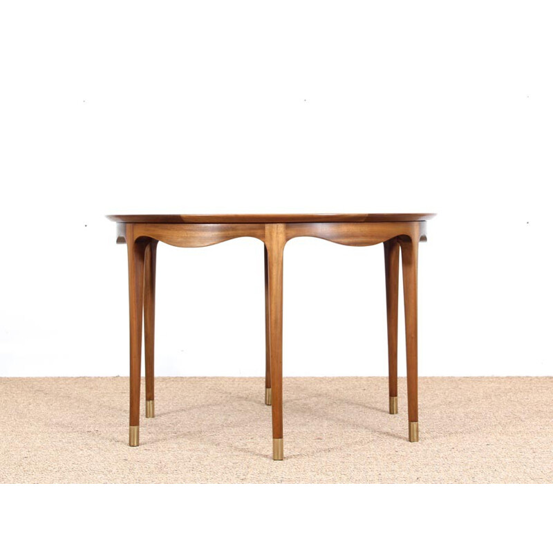 Scandinavian vintage walnut coffee table by Ole Wanscher for Andreas Jeppe Iversen, 1950