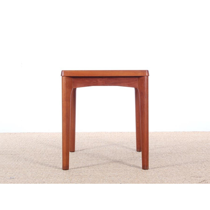 Scandinavian Solid Teak Side Table by de Henning Kjærnulf pour Vejle Mobelfabrik - 1960s