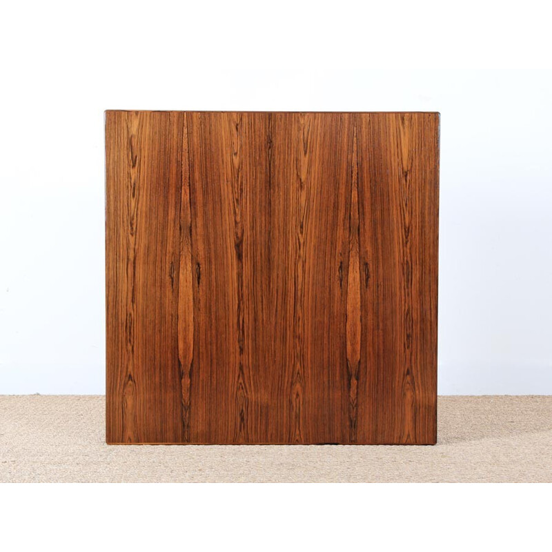 Scandinavian square coffee table in Rio rosewood, Colorado model, 1960